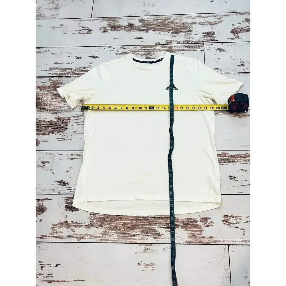 Adidas Essentials T-Shirt Men's Large White Athletic Training Tee
